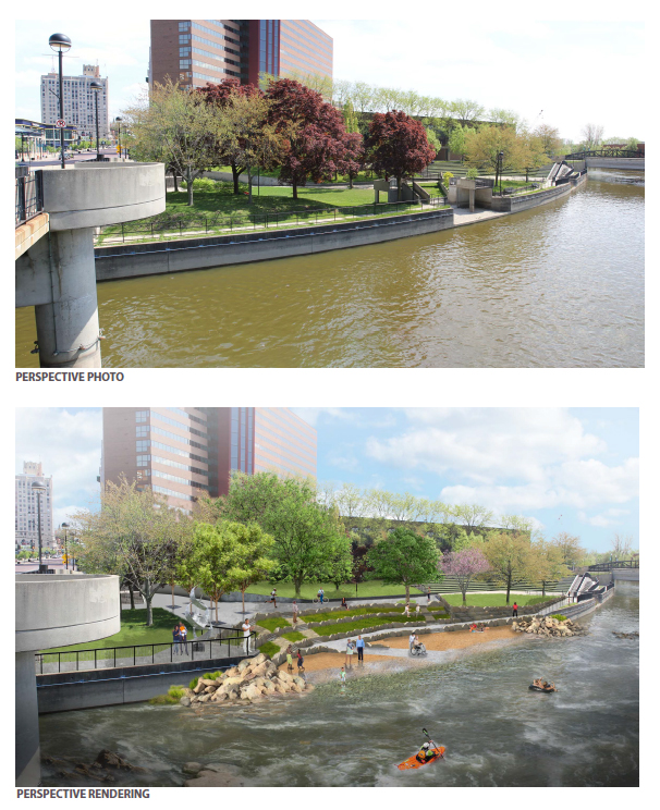 Rendering of Amphitheater Block, Flint River Restoration Project