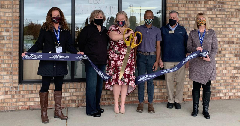 Blondie's Best Ever Cheesecake holds a ribbon cutting